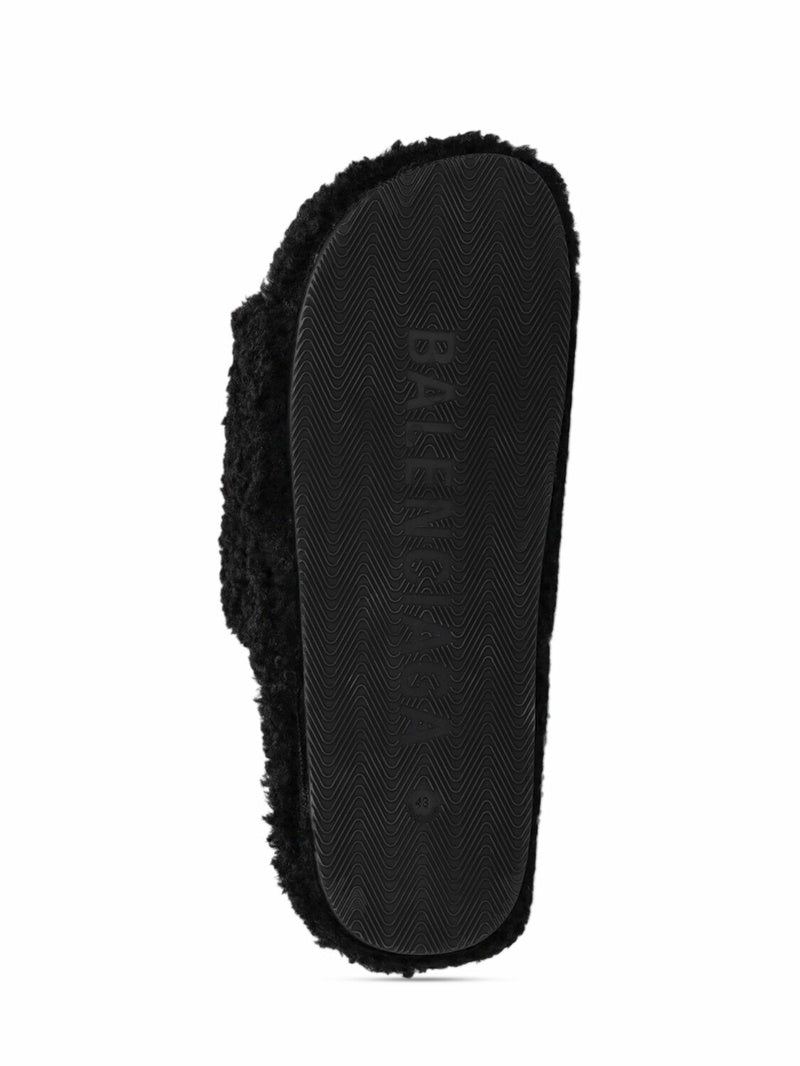 Balenciaga Furry Slide Sandals (With box)