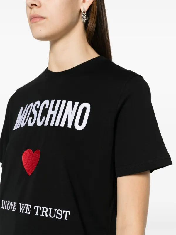 Moschino In Love We Trust cotton T-shirt