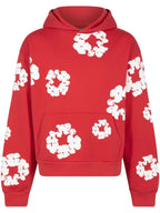Denim Tears Wreath-Print “Red & White” hoodie