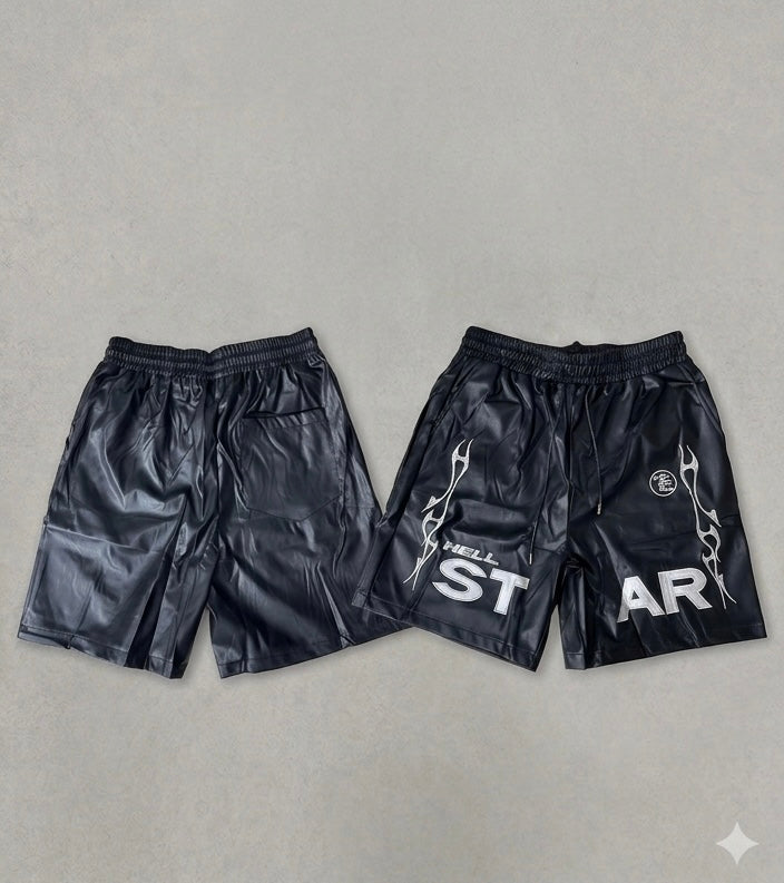 HELLSTAR Leather Shorts “Black”