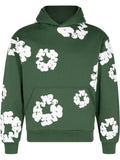 Denim Tears Wreath-Print “Green & White” hoodie