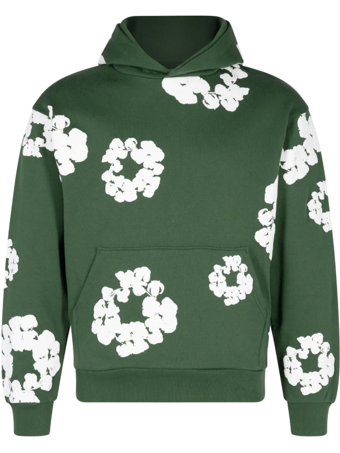 Denim Tears Wreath-Print “Green & White” hoodie