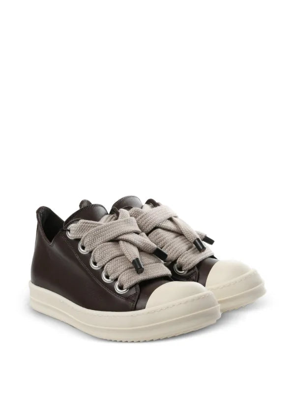 Rick Owens Brown Leather low-tops
