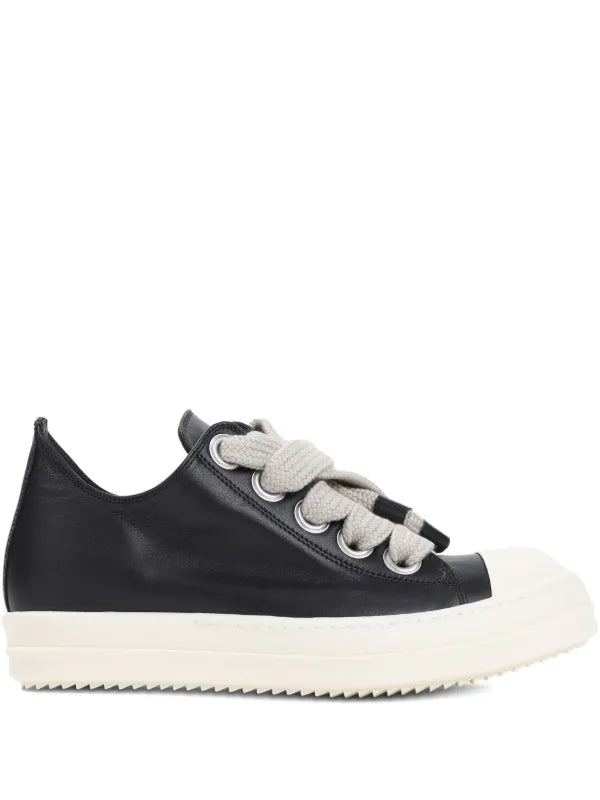 Rick Owens Black Leather low-tops