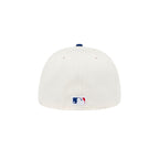New Era Los Angeles Dodgers 59FIFTY Upside Down Dark Royal Visor Chrome White Fitted Cap