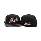 Black New York Mets Space Logo Dark Visor Cap