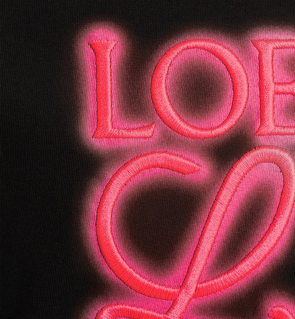 Loewe Cotton T-Shirt With Neon Logo “Black”