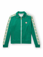 Casablanca - Laurel Logo-Embroidered Jersey Track Jacket - Green