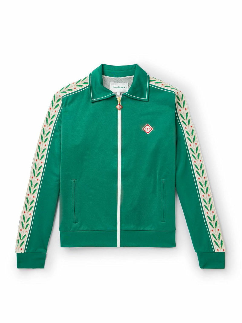 Casablanca - Laurel Logo-Embroidered Jersey Track Jacket - Green