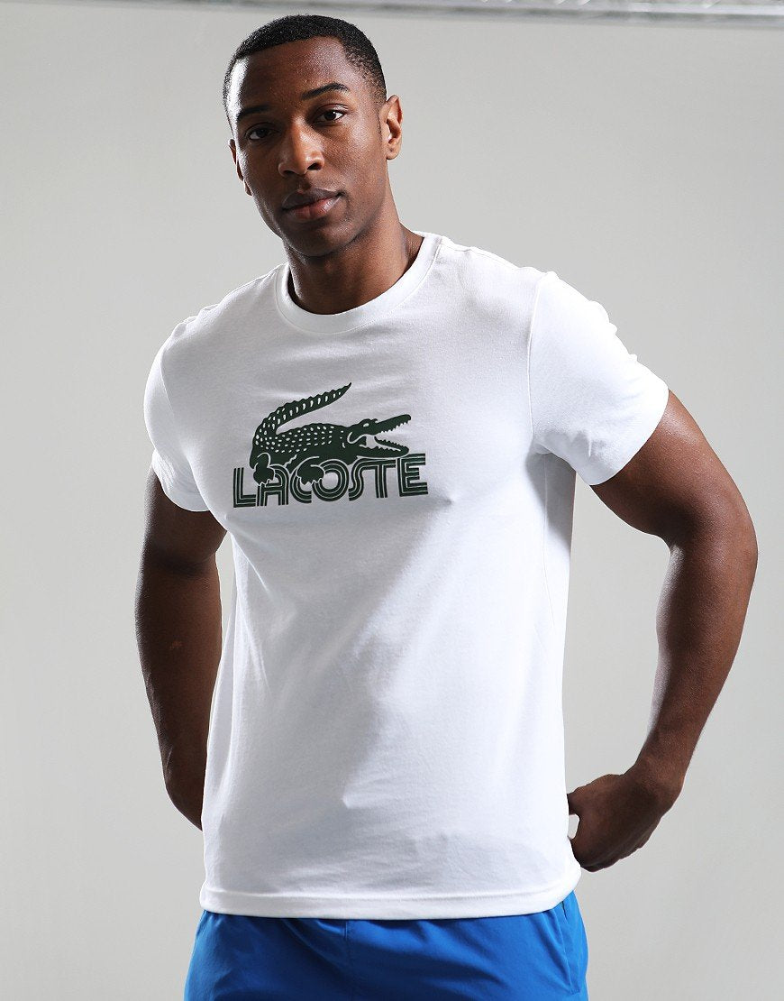 Lacoste Ultra Dry Sport T-Shirt White/Green
