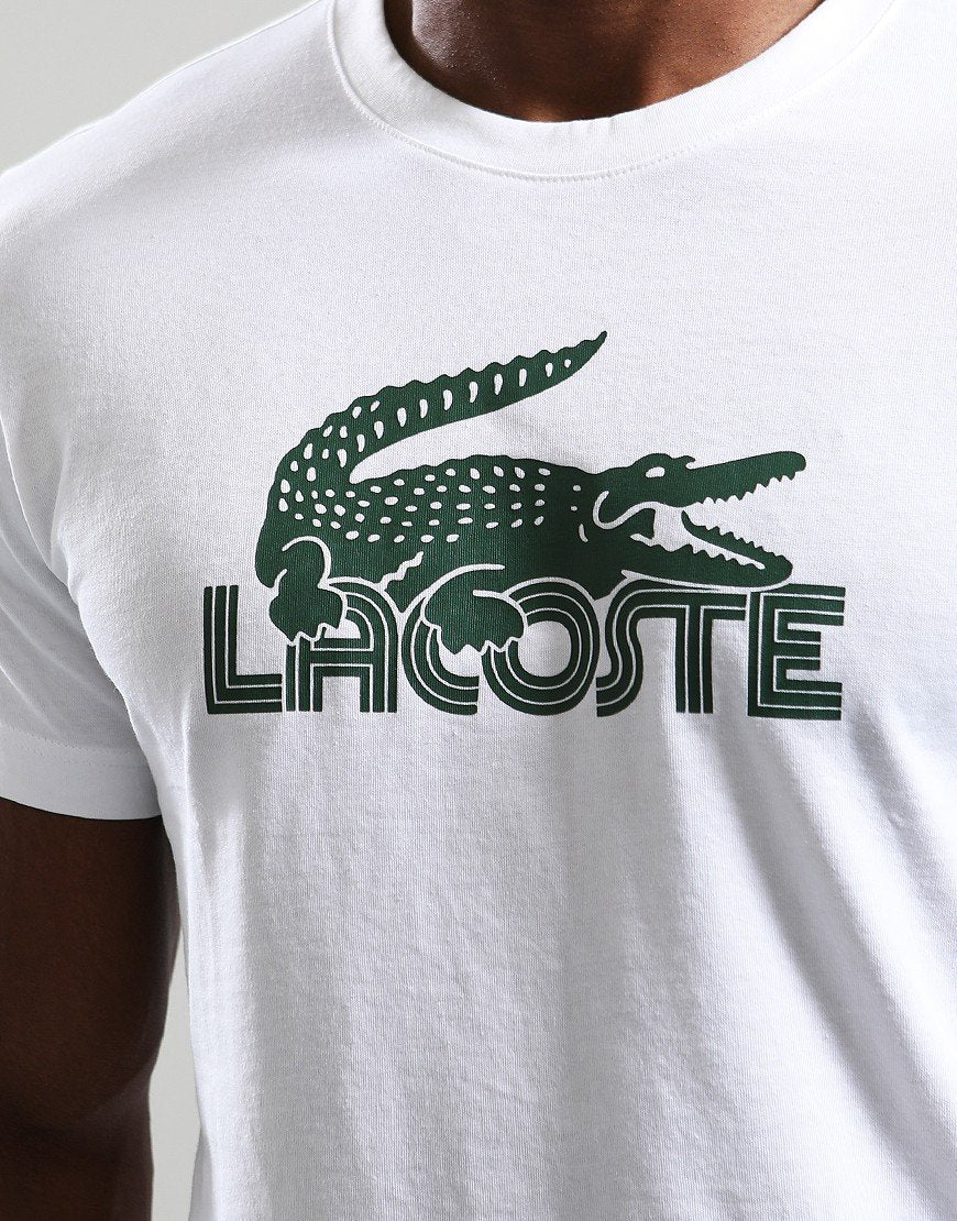 Lacoste Ultra Dry Sport T-Shirt White/Green