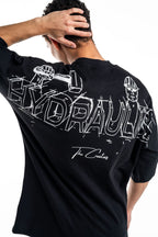 HYDRAULICS PERSPECTIVE SUPER OVERSIZED T-SHIRT BLACK
