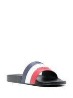 Moncler Basile striped slides