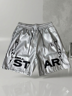 HELLSTAR Leather Shorts “Grey”