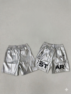 HELLSTAR Leather Shorts “Grey”