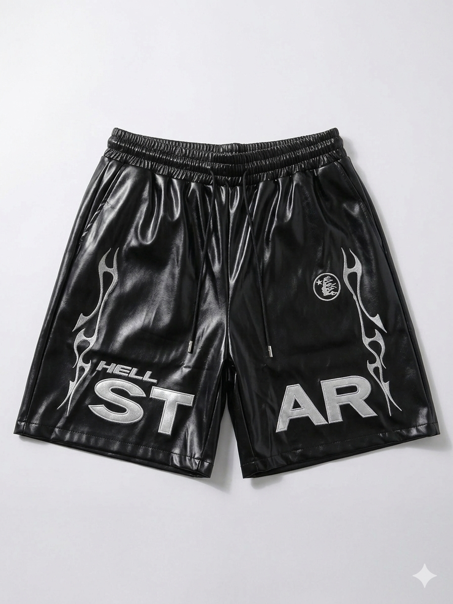 HELLSTAR Leather Shorts “Black”