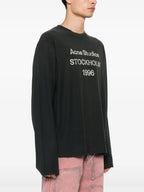 Acne Studios logo-print distressed T-shirt