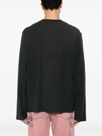 Acne Studios logo-print distressed T-shirt