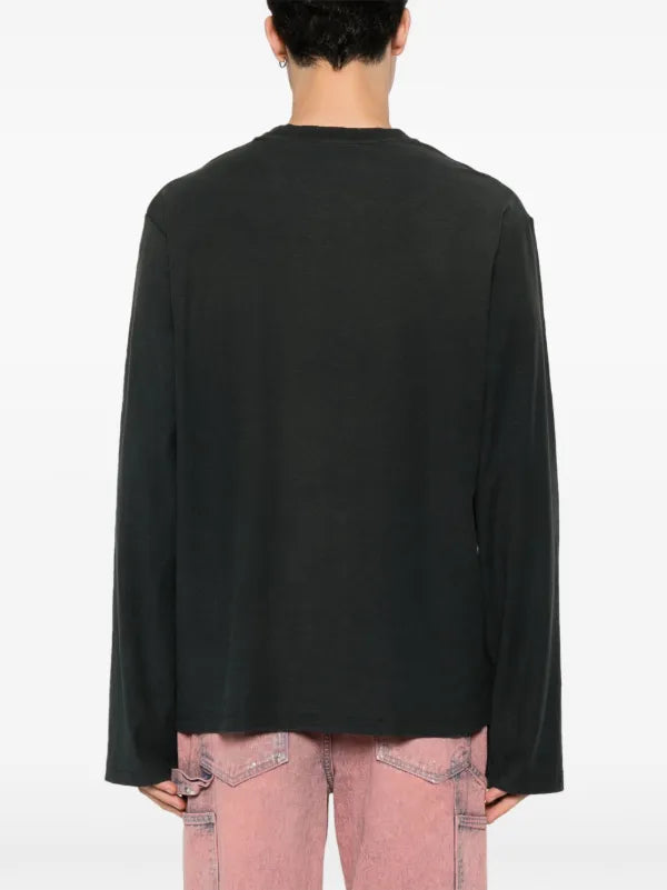 Acne Studios logo-print distressed T-shirt
