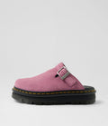 Zebzag Muted Purple Suede Mules