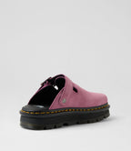Zebzag Muted Purple Suede Mules