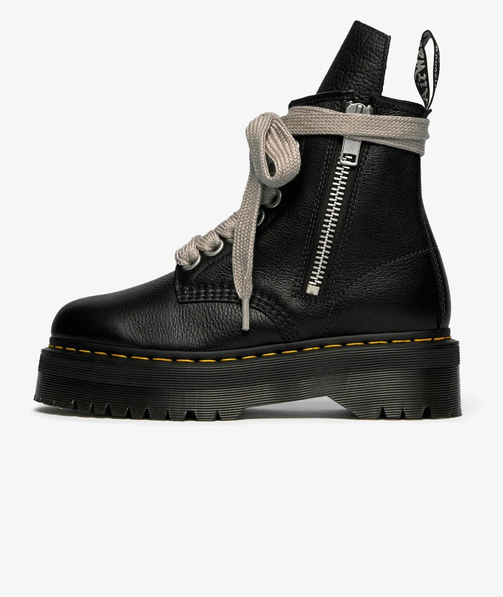 Rick Owens DRKSHDW Quad Sole Jumbo Lace Boots x Dr. Martens