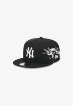 Black New York Yankees Gray Bottom Monotone Hummingbird City Art Side Patch New Era 59Fifty