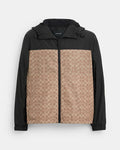 COACH Signature Full Zip Windbreaker in Recycled Polyester