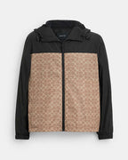 COACH Signature Full Zip Windbreaker in Recycled Polyester