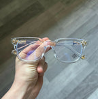 Chrome Hearts Cox Ucker Transparent Frames Clear & Gold