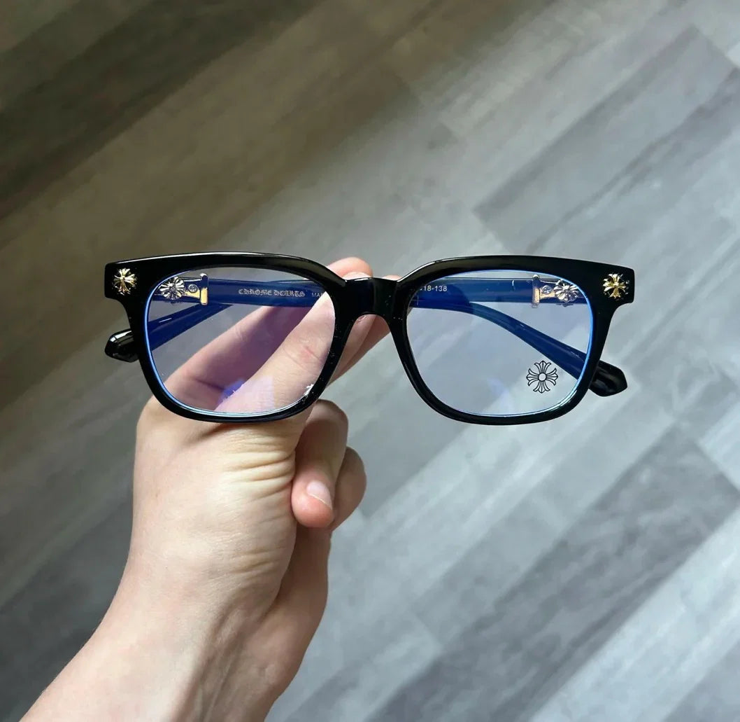 Chrome Hearts Cox Ucker Black & Gold Frames