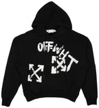 Off-White Paint Script Skate Hoodie 'Black/White’