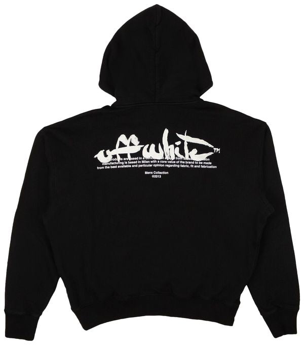 Off-White Paint Script Skate Hoodie 'Black/White’