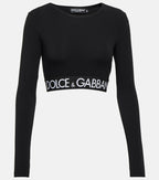 Dolce & Gabbana - Logo cotton-blend crop top