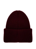 Moncler ribbed logo-patch beanie