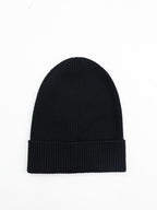 Moncler ribbed logo-patch beanie