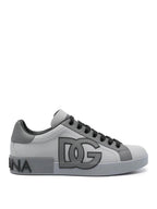 Dolce & Gabbana Sneakers portofino grey paneled embossed