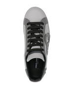 Dolce & Gabbana Sneakers portofino grey paneled embossed