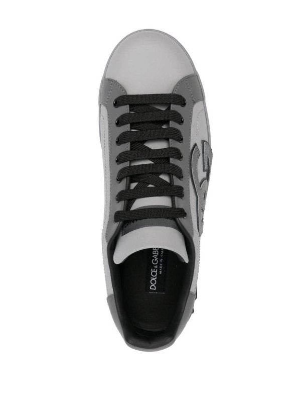 Dolce & Gabbana Sneakers portofino grey paneled embossed