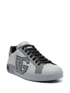 Dolce & Gabbana Sneakers portofino grey paneled embossed