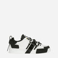 Dolce & Gabbana White Leather Logo Portofino Sneakers