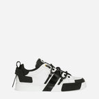 Dolce & Gabbana White Leather Logo Portofino Sneakers