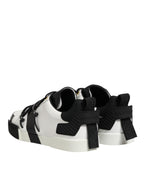 Dolce & Gabbana White Leather Logo Portofino Sneakers