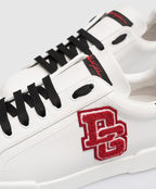 Dolce & Gabbana Portofino white leather sneakers with DG logo patch