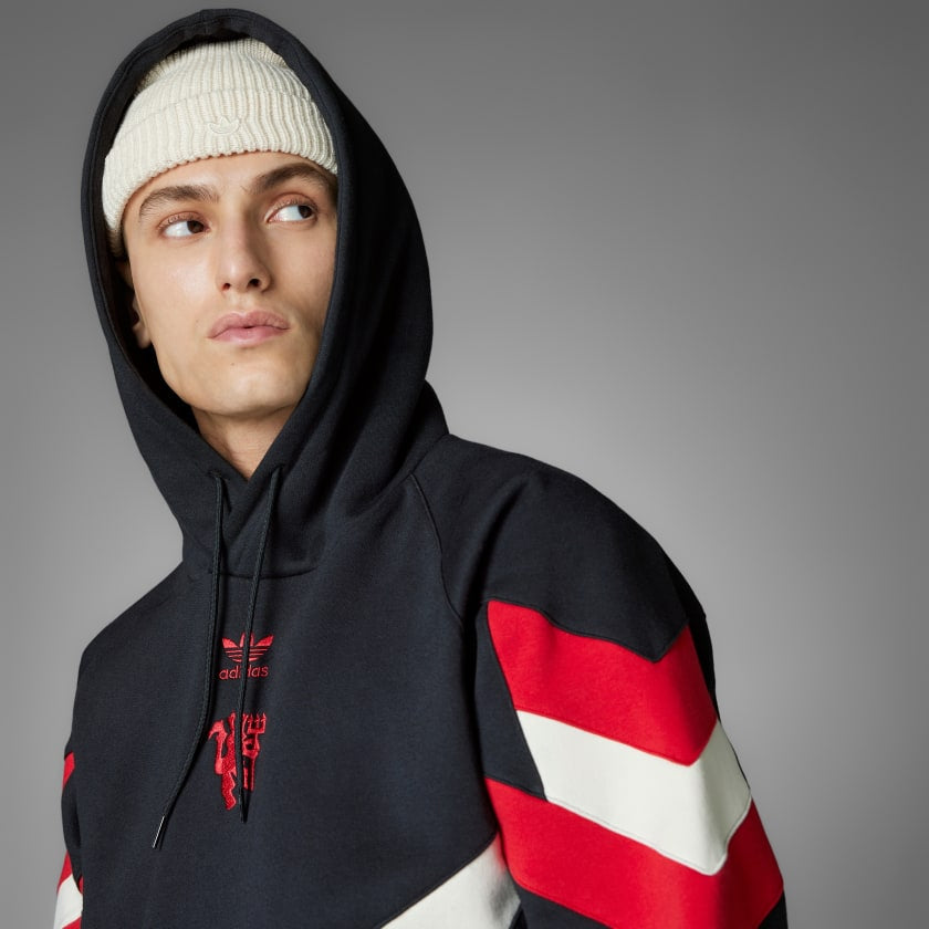 Adidas MANCHESTER UNITED ORIGINALS HOODIE Black Mens Hoody