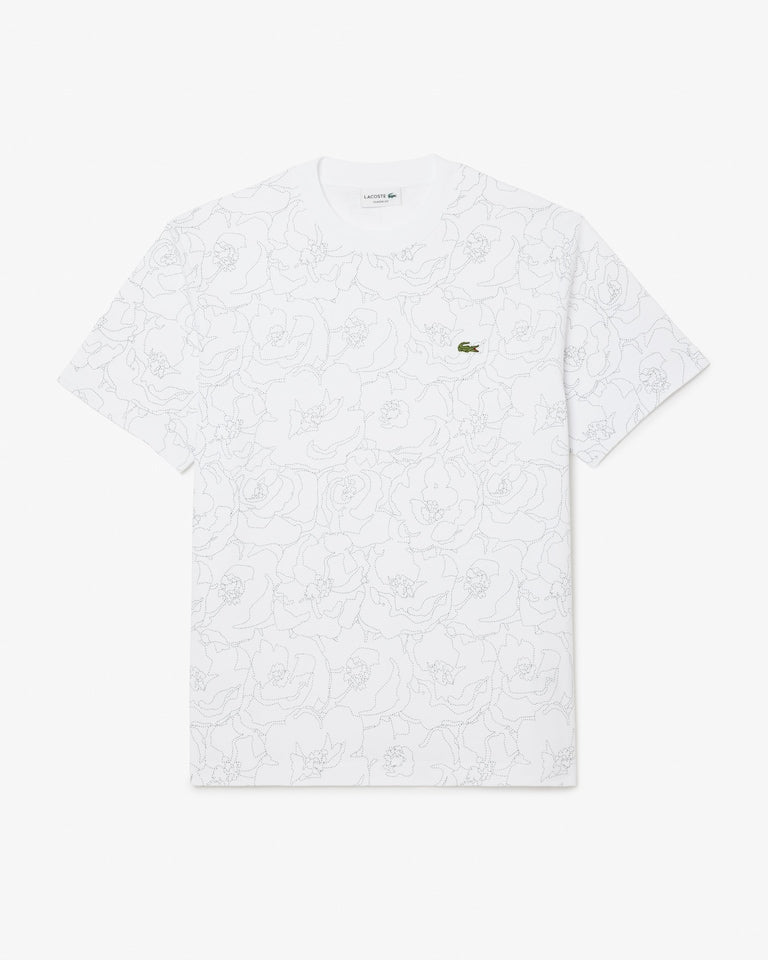 Lacoste Heavy Cotton Flower Print T-Shirt