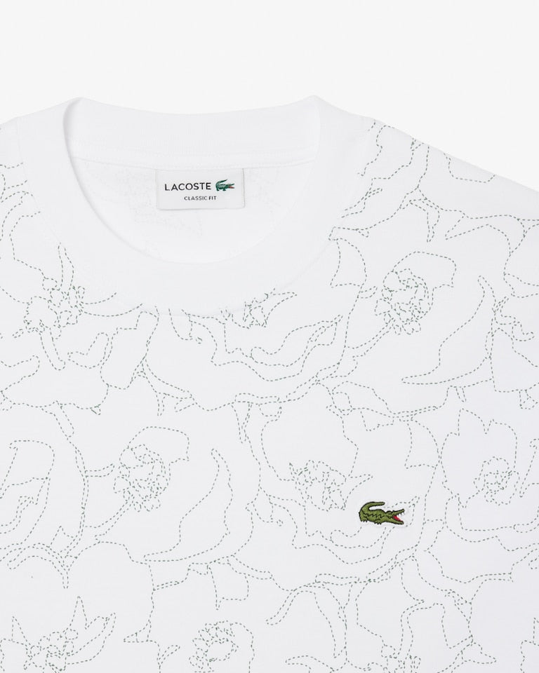 Lacoste Heavy Cotton Flower Print T-Shirt