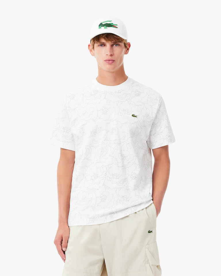 Lacoste Heavy Cotton Flower Print T-Shirt