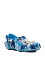 BAPE BLACK *A BATHING APE® x Crocs Classic "Blue Camo" clogs
