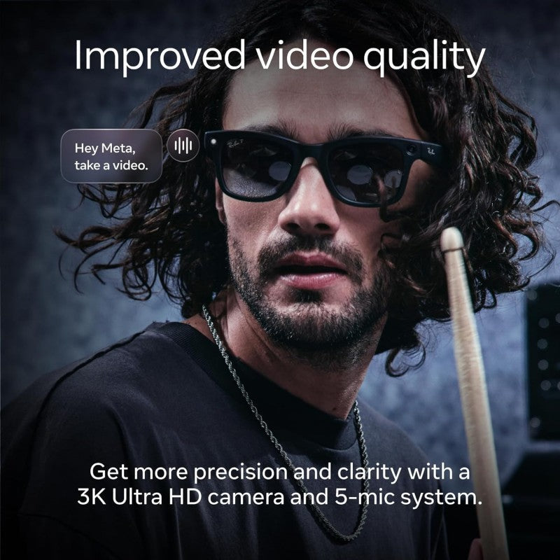 Ray-Ban Meta (Gen 2) Wayfarer Smart Glasses | Iconic Style Meets Next-Gen Meta AI Technology